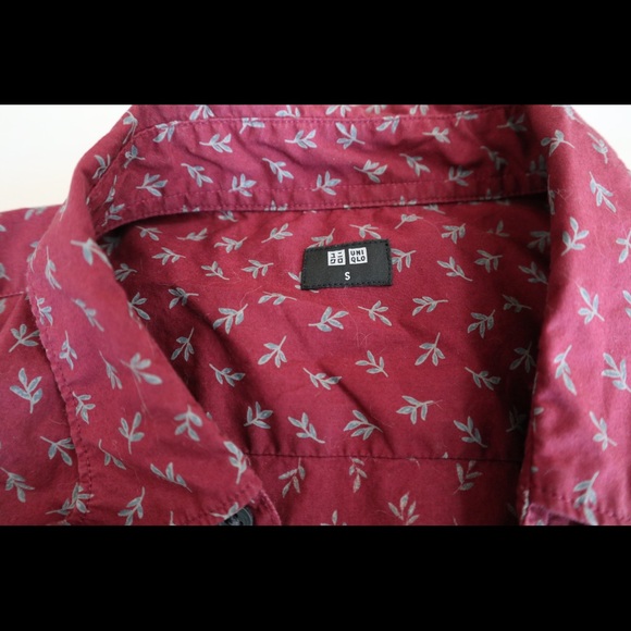 Collared t-shirt with plant patterned design - Picture 2 of 3